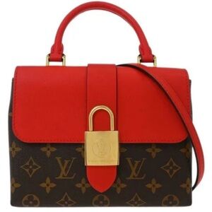 Louis Vuitton Monogram Canvas & Coquelicot Red Locky BB Satchel/Shoulder Bag EUC